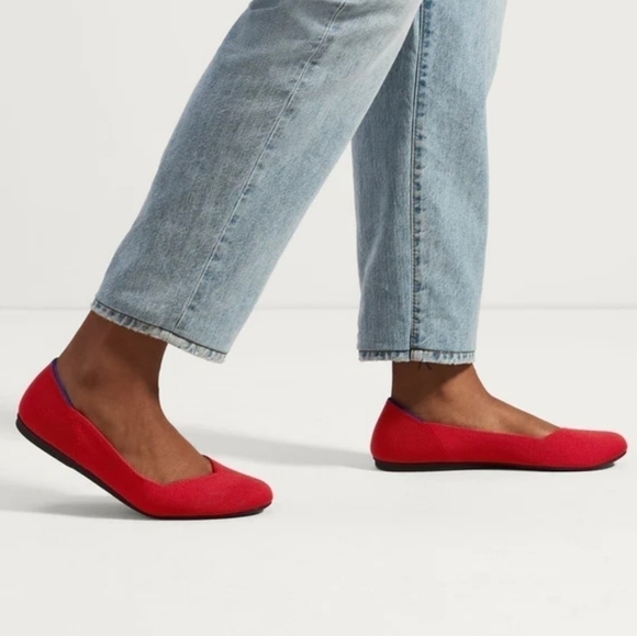 Rothy's the Flat in Bright Red - Picture 1 of 6